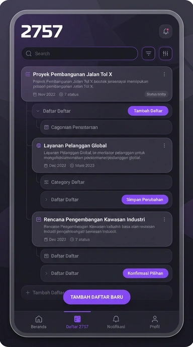 Tampilan halaman daftar 2757