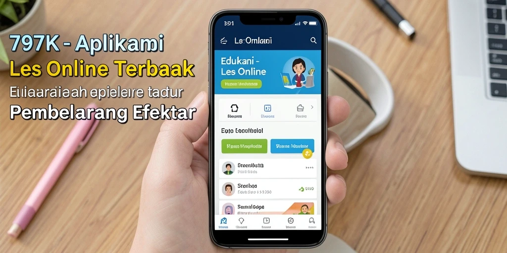 Antarmuka aplikasi 797K yang intuitif untuk Les Online.