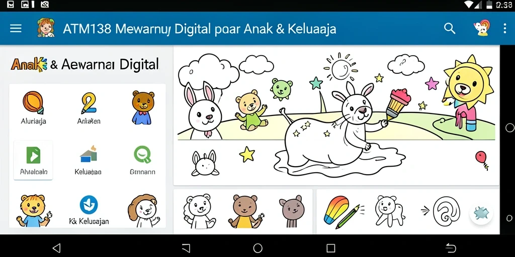 Antarmuka Mewarnai Digital yang menarik dan interaktif.