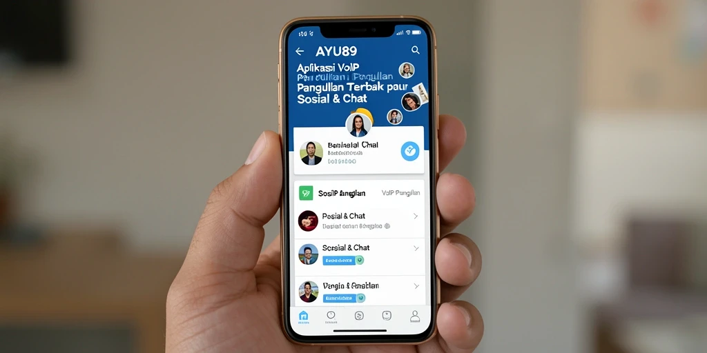 Antarmuka AYU89 yang intuitif untuk panggilan VoIP.