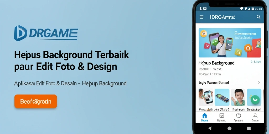 Screenshot IDRGAME menampilkan antarmuka penghapusan latar belakang yang sederhana.
