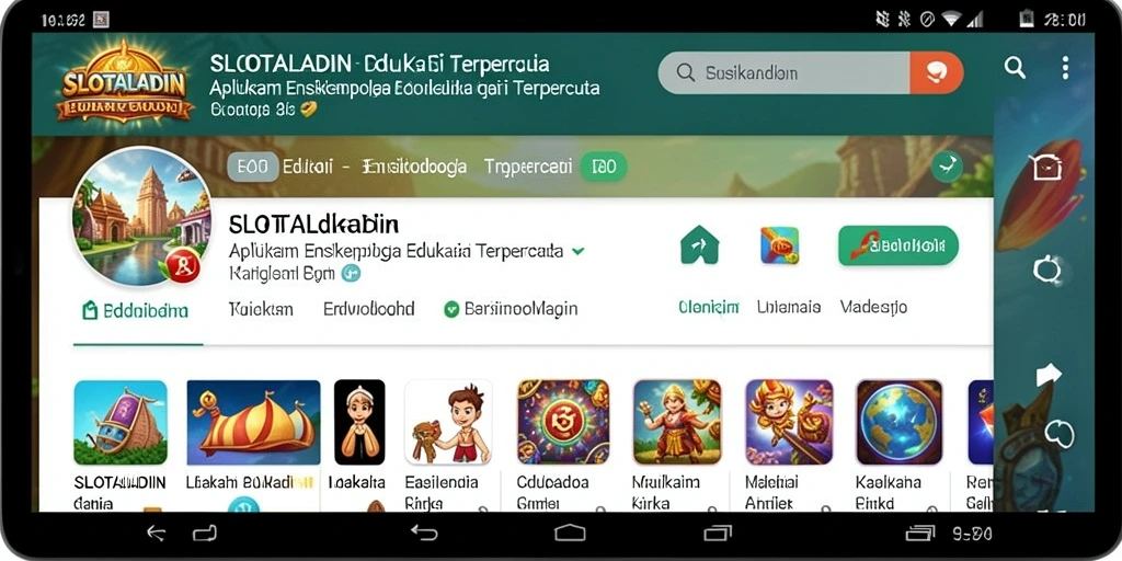 Antarmuka aplikasi SLOTALADIN yang menarik dan informatif.